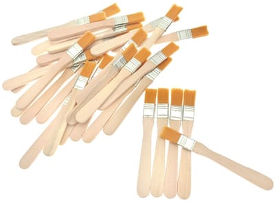 Dailygoods- Kwasten Set 30-delig - Houten Handvat - Nylon Borstelharen - Mini Oliepenselen - Schildergereedschap - Ergonomische Grip - Penselen