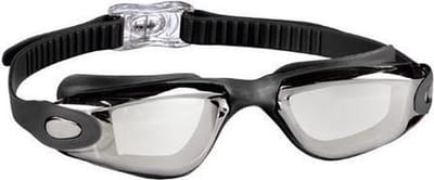 BECO Zwembril Santos Mirror - Unisex - Zwart/Zilver
