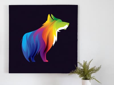 W w wolfff | W w Wolfff | Kunst - 20x20 centimeter op Dibond | Foto op Dibond