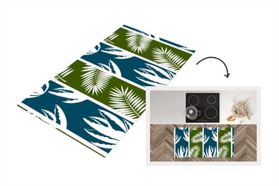 Keukenloper - Loper keuken - Bladeren - Tropisch - Design - Hawaii - 120x60 cm - Keukenloper vinyl