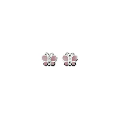TFT Oorknoppen Vlinder Zilver Gerhodineerd Glanzend 7 mm x 8 mm