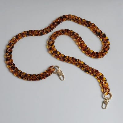 Dames Handtas met Acryl Luipaardpatroon, Brede Schouderband en Vervangende Handgreep, Ideaal voor Modebewuste Vrouwen, Lengte 120 cm, Breedte 2 cm