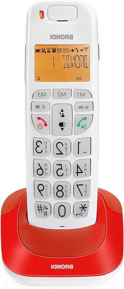 Draadloze Telefoon - Seniorentelefoon Vast - Makkelijk Bellen - Boost Volume Knop - Tot 5 handsets - Rood