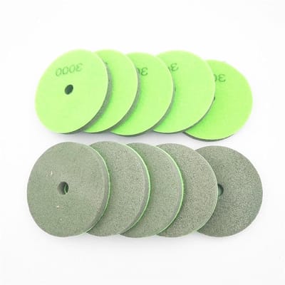 Schuurschijven Set - Polijstpads Spons - Stenen Polijsten - Flexibele Schuurschijven - 10 stuks 4 inch - Grijs