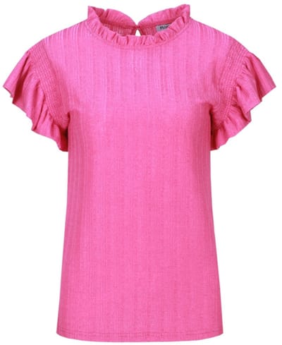 Fluresk Top Paige Top 26zfzf18 217 Bright Pink Dames Maat - 34