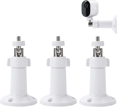 Camera Muurbeugel - Veiligheidscamera Houder - Beveiliging Binnen Buiten - 360 Graden Draaibaar - 9.56 x 7.6 cm - Wit