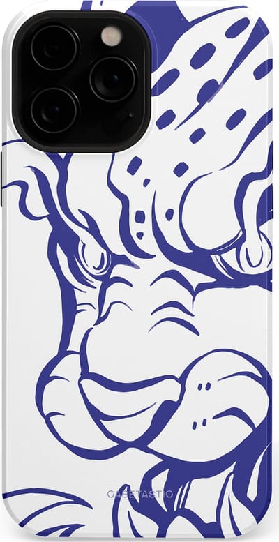 Casetastic Hoesje Geschikt voor Apple iPhone 13 Pro Max Magsafe - Stijlvolle Beschermende Duo-layer Case - Blauwe Panter Hoofd