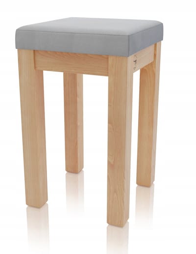 Merkloos Houten Keukentabouret met Gestofferede Zitting - Comfort & Stijl