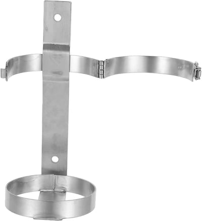 Brandblusserbeugel RVS - Muurhouder Blusser - Veiligheid Borging - Vergrendelingssysteem Snel Losmaakbaar - 28.8 x 12.7 x 12.7 cm - Zilver
