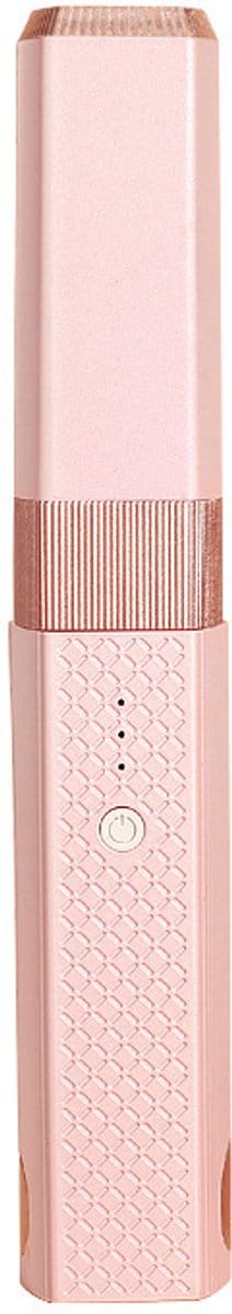 Stijltang - Draadloze stijltang - Draadloze USB-stijltang - Mini keramische stijltang - 3 draagbare stijltangen met constante temperatuur voor op reis (roze)