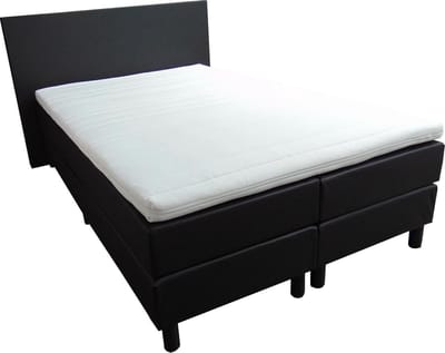 Slaaploods.nl Anda - Boxspring inclusief matras - 140x200 cm - Kunstleer - Zwart