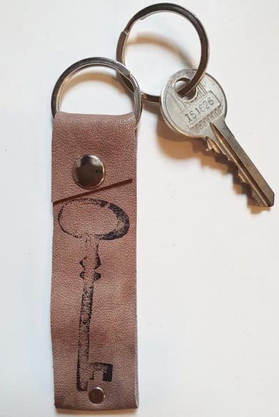 Toetie & Zo Handgemaakte Leren Sleutelhanger Bruin Key, sleutelhouder, leder, handgemaakt