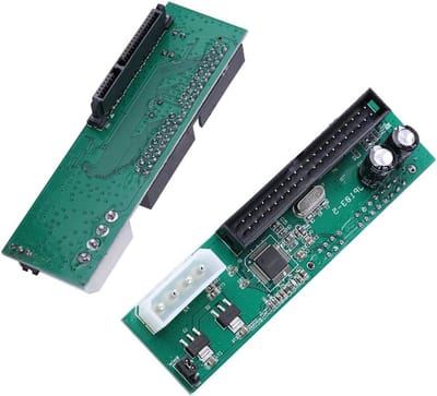 Allecto- IDE PATA naar SATA-adapter - 40-pins PATA naar SATA-adapter - ondersteunt ATA 100/133 voor 2,5/3,5 inch harde schijf - adapter voor harde schijf - groen - geschikt voor diverse modellen van SATA harde schijven