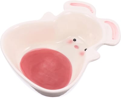 Voerbak Hamster - Keramische Kom - Kleine Dieren - Zwaar Materiaal - 15 x 12 x 5 cm - Wit