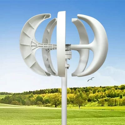 Windgenerator 600W - Windturbine Elektrisch - Energie Opwekken - Nylon Fiber Bladen - 5 Vleugels - Wit