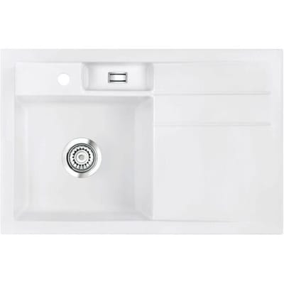 Systemceram Keradomo Bela 78 built-in sink left with manual override, incl. tap hole 501901-12