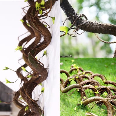 opvouwbaar, 1,6 m, dik, kunsthout, wijnstok, schuim, planten, slinger, groene bladeren, voor aan de muur, reptielen, klimmen, Halloween, buiten, boog, tuindecoratie