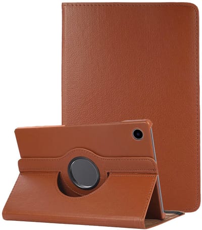 Hoesje - Geschikt voor Samsung Galaxy Tab A9 - 360 Graden Draaibare Hard Cover Case - Tablet Hoes Draaibaar - Bruin