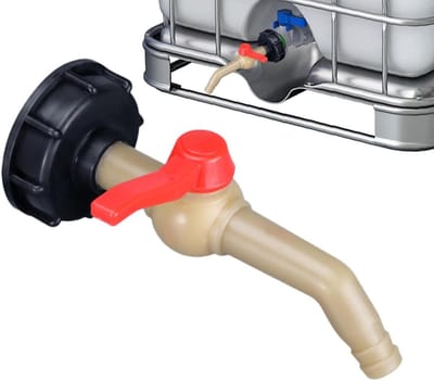 Kraaninstallatie Set - Watercontainer Ventiel - Regenwater Opvangen - Waterdichte Afdichting - 20 cm - Zwart