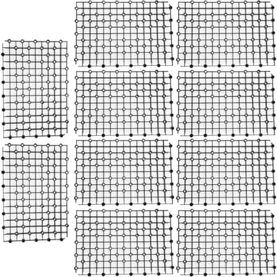 10 stuks Plastic Verbindings Aquarium Filter Bodemplaat Scherm voor Aquarium Vis Tank Gebruik Wit zwart