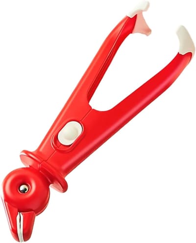 Tang voor hete platen - Keukengerei tang - Warme gerechten hanteren - Thermische beveiliging - 24 cm - Rood