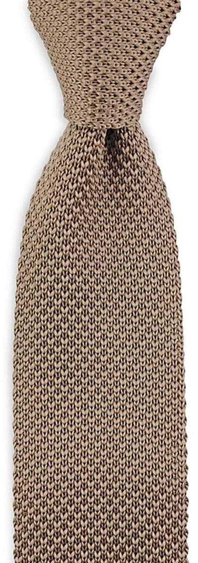 Sir Redman - Stropdassen - WORK gebreide stropdas warm taupe - warm taupe