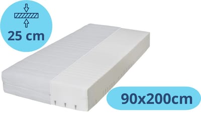 Densi HR - Matras - Medisch Koudschuim - 90x200cm - 25cm - 7 Comfortzones - Medisch & Ventilerend - Anti-Allergisch