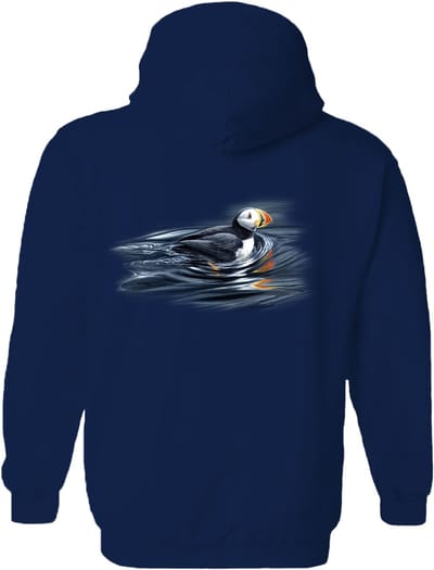 Papegaaiduiker Swimming Puffin The Coloured House Hoodie L
