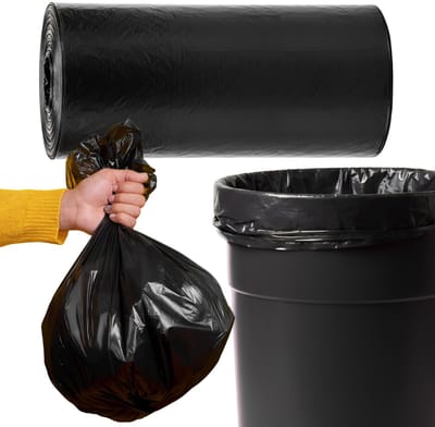 Zwarte vuilniszakken 120L, UNIVERSEL, DUURZAAM, ideaal voor de vuilnisbak - 25 STUKS