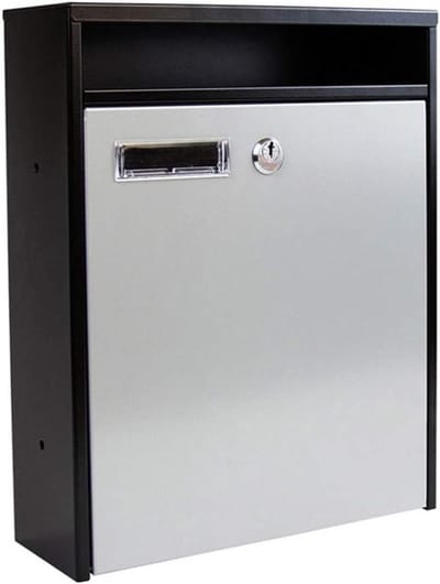 Brievenbus Vloerdoos - Wandbrievenbus Pakketbox - Veilige Post Opslag - Gegalvaniseerd Metaal - 32x9x25.5cm - Donkergroen