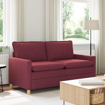 vidaXL - Bank - Wijnrood - 156 - x - 81 - x - 87,5 - cm - Stof