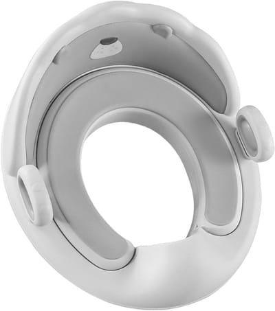 Zindelijkheidstrainer - Potje opzetstuk - Zelfstandig naar toilet - Met handgrepen - 38.5 x 38.2 cm - Grijs