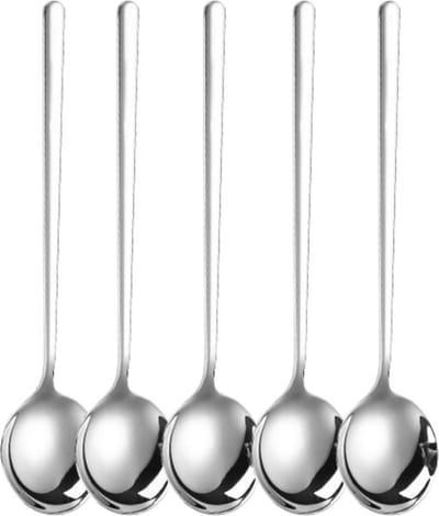 House of Husk Koreaanse Eetlepel Set - Zilver - 5 Stuks - Soeplepel - RVS - Vaatwasserbestendig