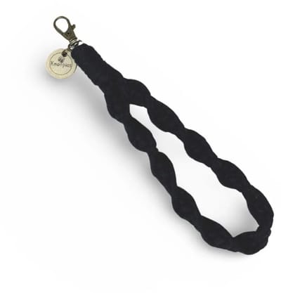 Macramé Pols Keycord - Twist - Zwart - Katoenkoord - Prijs per Stuk - Inclusief Verzendkosten