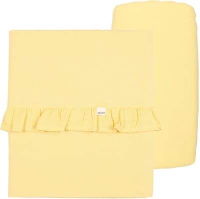 Koeka Faro Wieglaken & Hoeslaken Set Ruffle - Honey