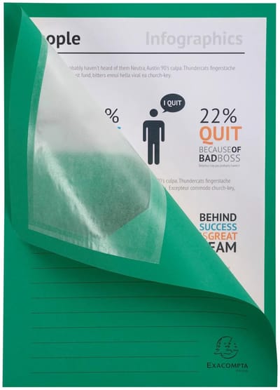 Exacompta 4x FOREVER® Pak van 100 venstermappen 120g/m2 - 22x31cm voor A4 - Fel groen - 50103E