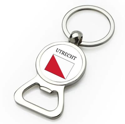Akyol - utrecht flesopener - Utrecht - toeristen - stad - vlag - geschenk - cadeau - kado - 9 bij 3 cm
