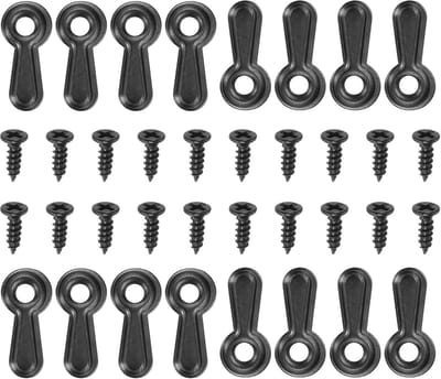 SnelShoppen - 100pcs Photo Frame Clips met 100 Schroeven - Zwarte Backwall Hardware voor Foto's en Tekening - Duurzaam IJzer, 20mm x 9mm - Perfect voo