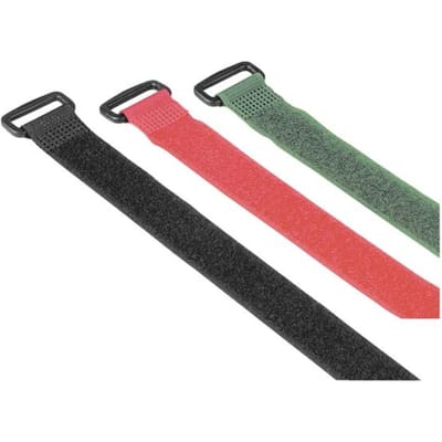 Hama Klett-Kabelbinder mit Öse, wiederverwendbar, 20 x 250 mm, farbig, 9 Stück (00221006)