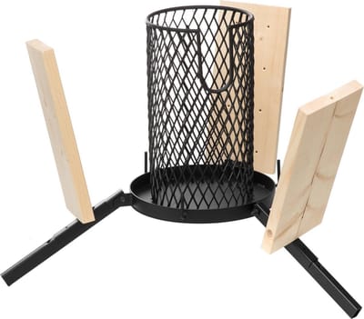 Mustang Visrooster Grill Set Loimu - Vuurkorf - Vis Brander - Vlees Brander - 9.35 kg - Zwart