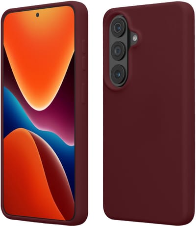 kwmobile telefoonhoesje geschikt voor Samsung Galaxy S26 - Hoesje met siliconen coating - Smartphone case in bordeaux-violet