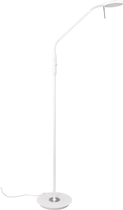 TRIO MONZA Vloerlamp - Leeslamp - Wit mat - Flex arm - Dimbaar - Lichtkleur instelbaar