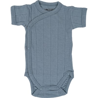 Goedkoop - Overslagromper korte mouwen - Maat 56 - 0-2 maanden - Blauw