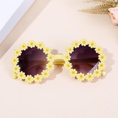 Nouveaux Lunettes de Soleil pour Enfants Mignon Bébé Résistant aux UV Fleur Party Lunettes Pour Garçons Filles Tendance Gafas De Sol 1PC black
