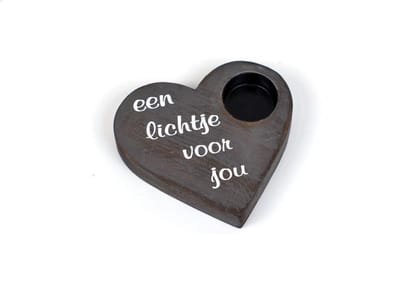 Waxinelichtjehouder Hart Een Lichtje voor Jou