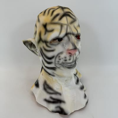 Tijgerhoofdmasker podiumvoorstelling rekwisiet One size fits all adults geel