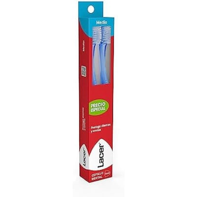 Tandenborstel Lacer Technic Medio (3 Onderdelen) (2 Stuks)