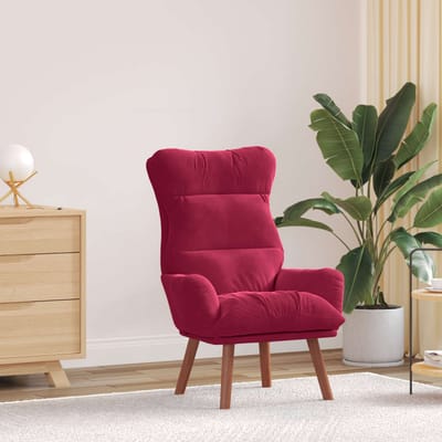 vidaXL - Fauteuil - Wijnrood - 69 - x - 74 - x - 93 - cm - Fluweel