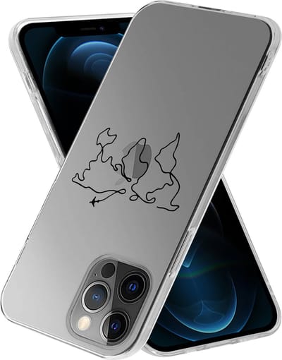 ShieldCase Transparant Siliconen hoesje geschikt voor Apple iPhone 12 - Wanderlust - Wereldkaart Print - Reizen - transparant
