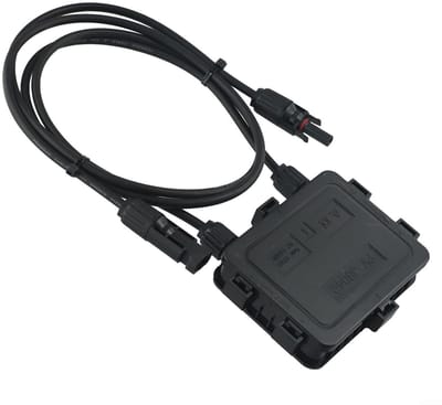 Zonnepaneel Kabeldoos - PV Verbindingsdoos - Energie Opwekken - Waterdicht IP65 - 0.9m Kabel - Zwart